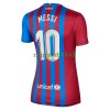 Maillot de Supporter FC Barcelone Lionel Messi 10 Domicile 2021-22 Pour Femme